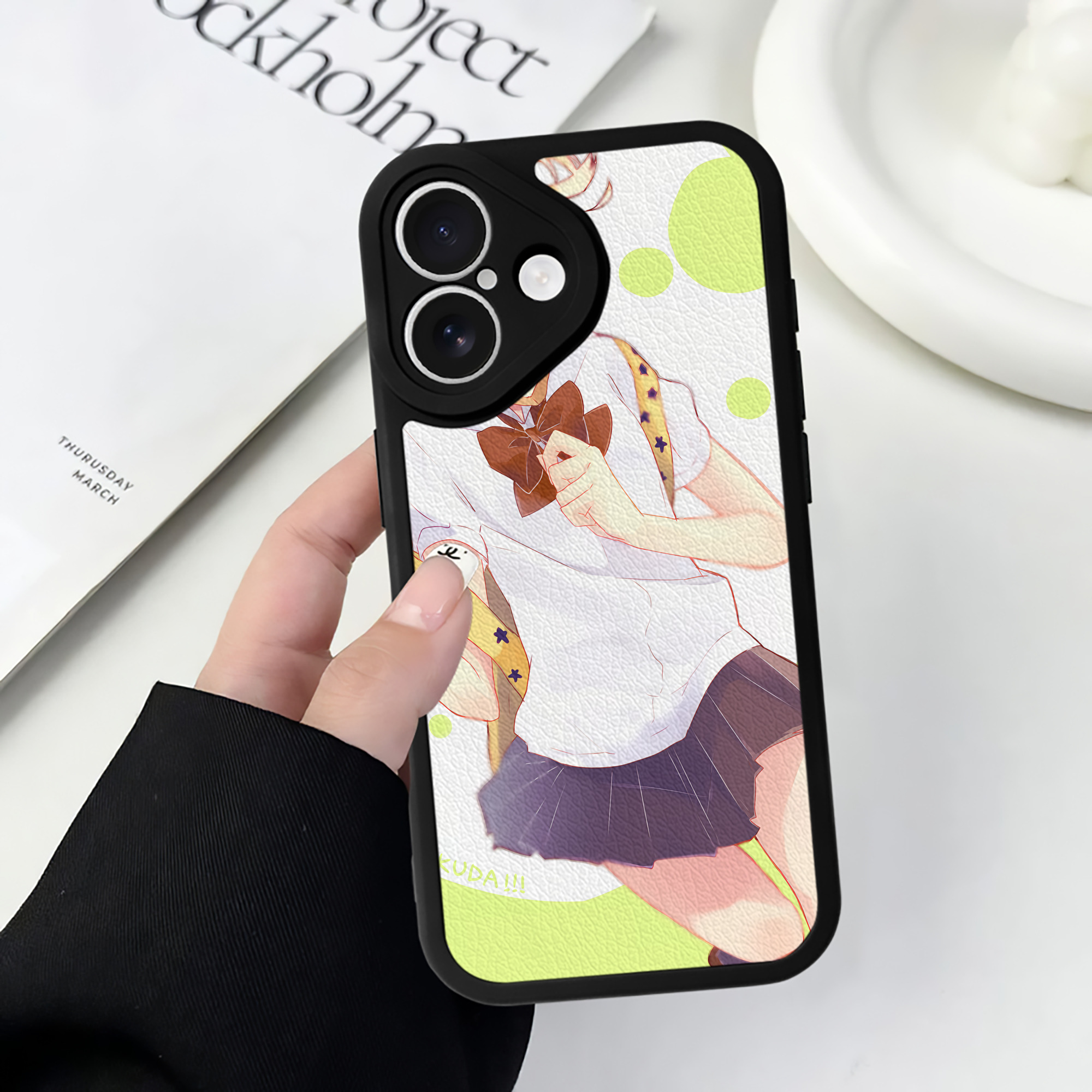 （画像用） ハイキュー!! Haikyu!! 【iPhone 16シリーズ対応】シリコンスマホケース（レザー調） 材質：シリコン